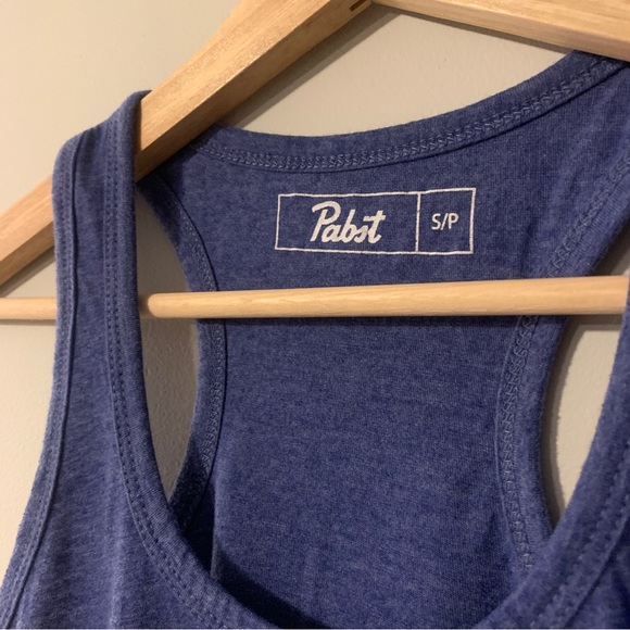 Pabst Blue Ribbon Blue Racer Back Tank Top Women Sz Small - Picture 3 of 5